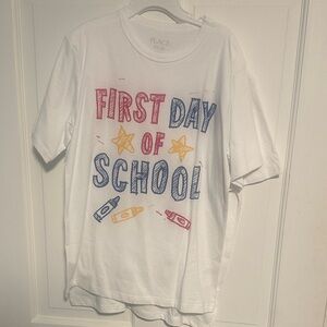 The Children's Place White 'First Day of School' Tee